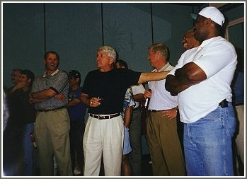 Tim Marcum shares a laugh with Danny Buggs